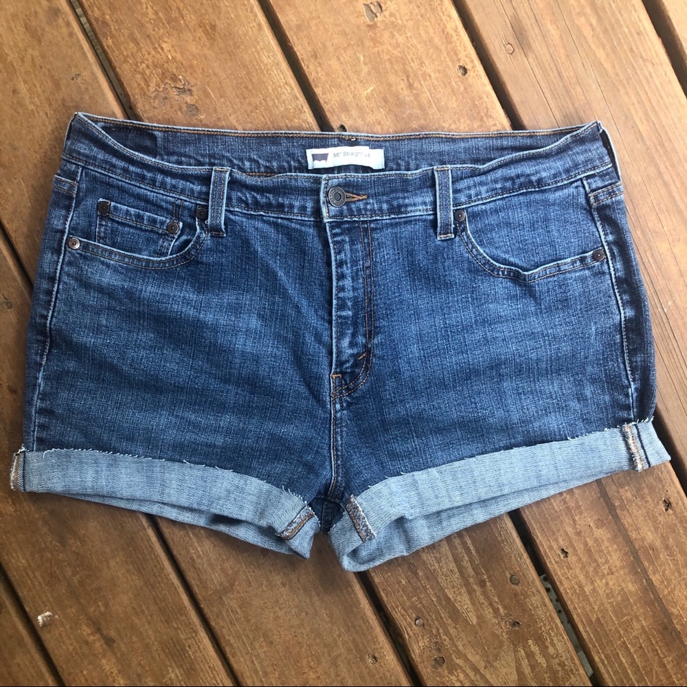 High Waisted Levi’s 505 Jean Shorts Cutoffs Sz 12